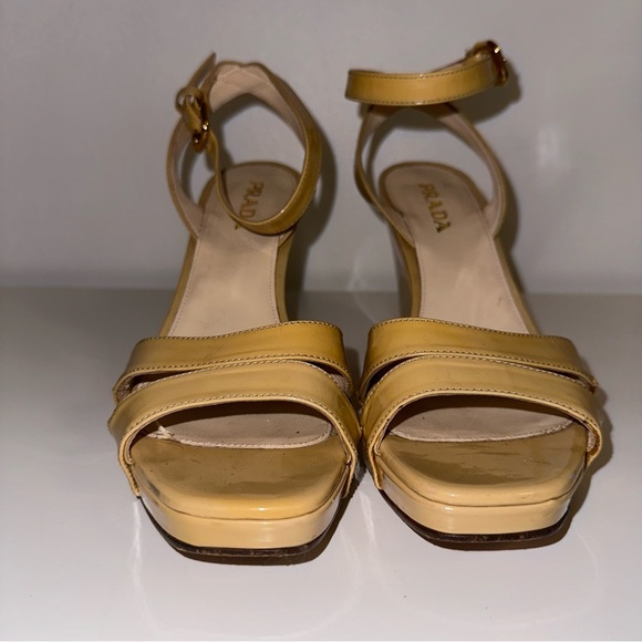 Prada Nude Wedge Heels 38 - Picture 6 of 8